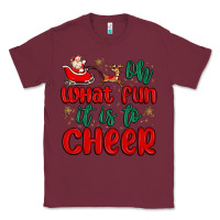 Burgundy oh what fun it is to cheer Classic Tee - MaliasSmallBusiness
