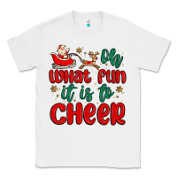 White oh what fun it is to cheer Classic Tee - MaliasSmallBusiness