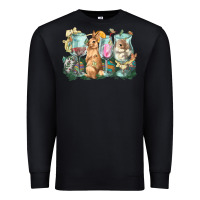 Black Easter Day wine glasses bunny Premium Sweatshirt - HowdyJamesFarm