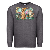 Charcoal Heather Easter Day wine glasses bunny Premium Sweatshirt - HowdyJamesFarm