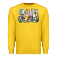Lemon Easter Day wine glasses bunny Premium Sweatshirt - HowdyJamesFarm