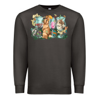 Smoke Easter Day wine glasses bunny Premium Sweatshirt - HowdyJamesFarm