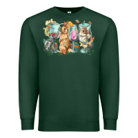 Sports Green Easter Day wine glasses bunny Premium Sweatshirt - HowdyJamesFarm