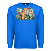 True Royal Easter Day wine glasses bunny Premium Sweatshirt - HowdyJamesFarm