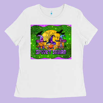 Spooky Squad Mouse Pad Ladies Tee Designed By Bundleandbundleshop