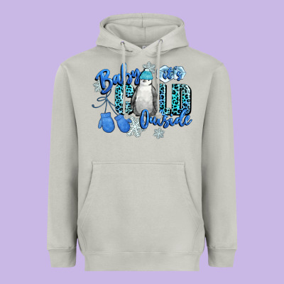 Baby Its Cold Outside Heavyweight Hoodie Designed By Cowgirlartshop