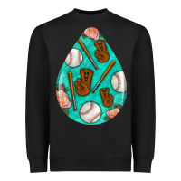 Baseball And Western Roses Teardrop  5 Heavyweight Sweatshirt | Teevron