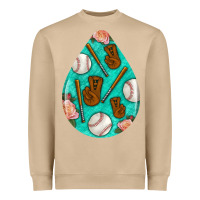 Mushroom baseball and western roses teardrop  5 Heavyweight Sweatshirt - BundleAndBundleShop
