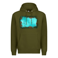 Army Green gemstone leopard background Premium Hoodie - JahusDesignShop