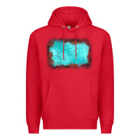Red gemstone leopard background Premium Hoodie - JahusDesignShop