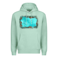 Seafoam gemstone leopard background Premium Hoodie - JahusDesignShop