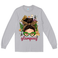 Moon Dust Glamping Messy Bun With Glamping Camp Tent Bbs Long Sleeve Tee - BundleAndBundleShop