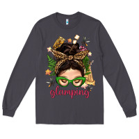 Smoke Glamping Messy Bun With Glamping Camp Tent Bbs Long Sleeve Tee - BundleAndBundleShop