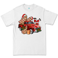 White christmas tree cake with farm track and santa ado Premium Tee - AdoDesignShop