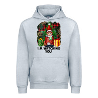 Heather Grey I'm Watching You Elf Urban Hoodie - FaDigitalArtStudio