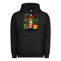Pigment Black I'm Watching You Elf Urban Hoodie - FaDigitalArtStudio
