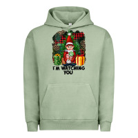 Pigment Oil Green I'm Watching You Elf Urban Hoodie - FaDigitalArtStudio