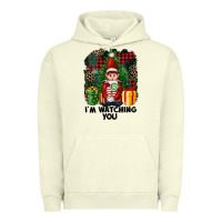 Pigment Pistachio I'm Watching You Elf Urban Hoodie - FaDigitalArtStudio