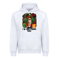White I'm Watching You Elf Urban Hoodie - FaDigitalArtStudio