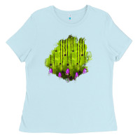 Baby Blue halloween patch Ladies Tee - BundleAndBundleShop