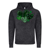 Vintage Black leopard hearts st patricks day Vintage Hoodie - MaliasSmallBusiness