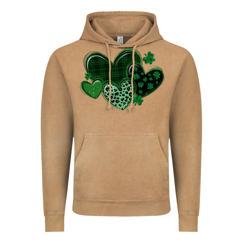 Leopard Hearts St Patricks Day Vintage Hoodie by MaliasSmallBusiness | Teevron