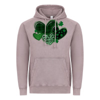 Vintage Zinc leopard hearts st patricks day Vintage Hoodie - MaliasSmallBusiness