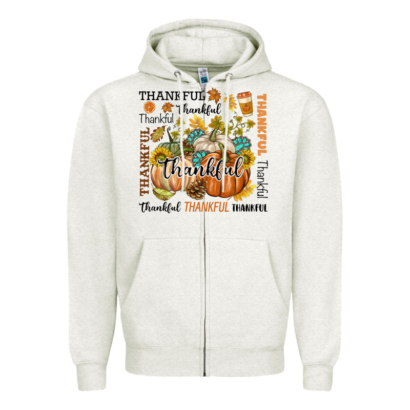 Thankful Zipper Hoodie by texasbilliewilder | Teevron