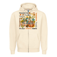 Sandshell Thankful Zipper Hoodie - texasbilliewilder