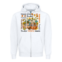 White Thankful Zipper Hoodie - texasbilliewilder