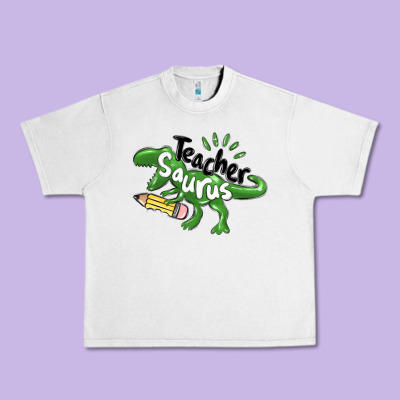 Teacher Saurus Urban Heavy Tee Designed By Maliassmallbusiness