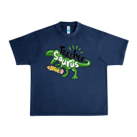 Navy teacher saurus Urban Heavy Tee - MaliasSmallBusiness