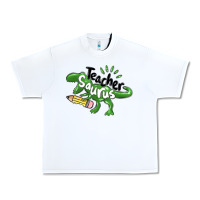 White teacher saurus Urban Heavy Tee - MaliasSmallBusiness