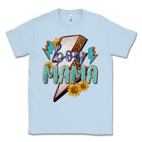 Dusty Blue boy mama lightning bold Classic Tee - NancyCooperArtShop