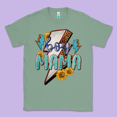 Boy Mama Lightning Bold Classic Tee Designed By Nancycooperartshop