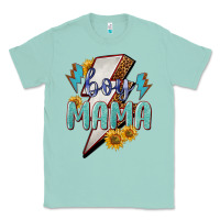 Seafoam boy mama lightning bold Classic Tee - NancyCooperArtShop