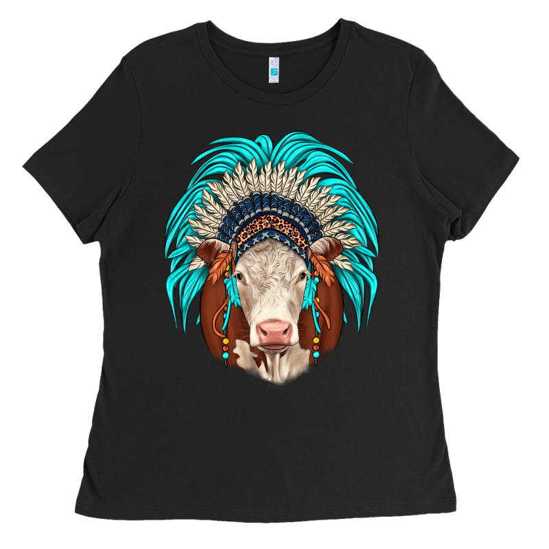 Hereford Indian Headdress Ladies Tee by JahusDesignShop | Teevron