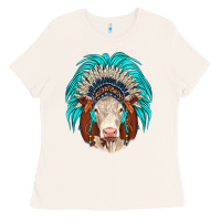Bone hereford indian headdress Ladies Tee - JahusDesignShop