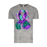 Cloud Rock purple and green anal cancer with boxing gloves na Vintage Tee - NancyCooperArtShop