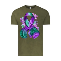 Vintage Olive purple and green anal cancer with boxing gloves na Vintage Tee - NancyCooperArtShop