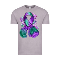Vintage Zinc purple and green anal cancer with boxing gloves na Vintage Tee - NancyCooperArtShop