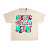 Sandshell nursing is a work of heart Urban Heavy Tee - NancyCooperArtShop