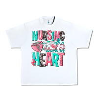 White nursing is a work of heart Urban Heavy Tee - NancyCooperArtShop