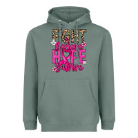 Sage Fight believe hope survive Cancer Awareness Heavyweight Hoodie - HowdyJamesFarm