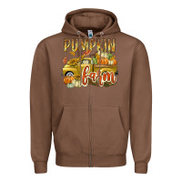 Chestnut Pumpkin farm with truck Zipper Hoodie - texasbilliewilder
