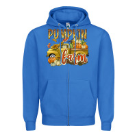 True Royal Pumpkin farm with truck Zipper Hoodie - texasbilliewilder