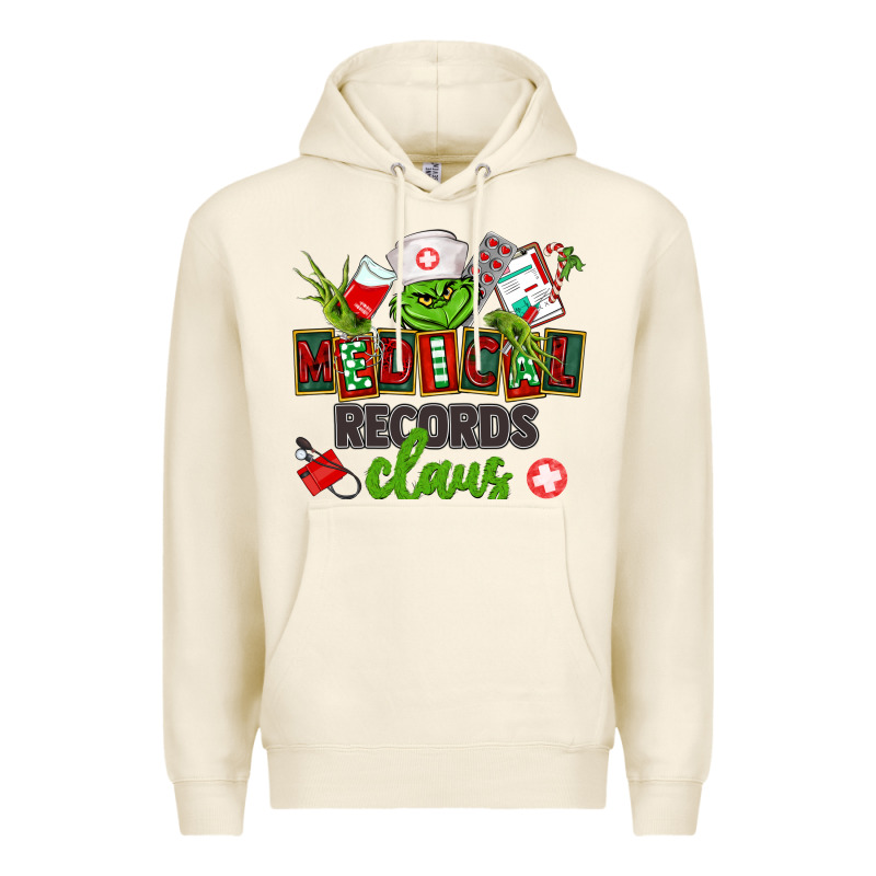 Medical Records Claus Premium Hoodie by CowGirlArtShop | Teevron