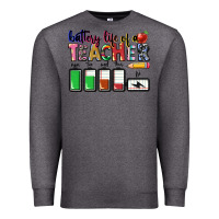 Charcoal Heather battery life of teacher Premium Sweatshirt - CowGirlArtShop