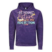 Cloud Purple reading fiction is my addiction Vintage Hoodie - MaliasSmallBusiness