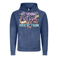 Vintage Denim reading fiction is my addiction Vintage Hoodie - MaliasSmallBusiness